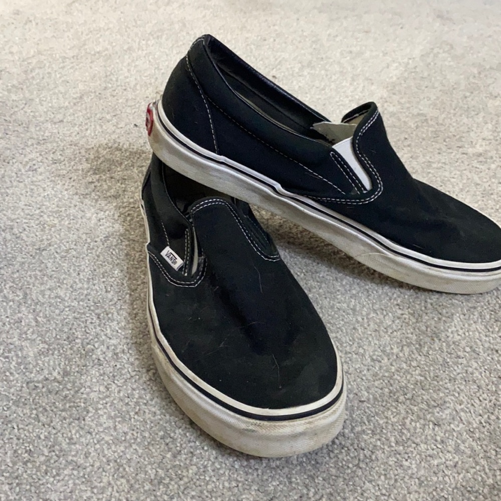 Black and White slip-on vans!